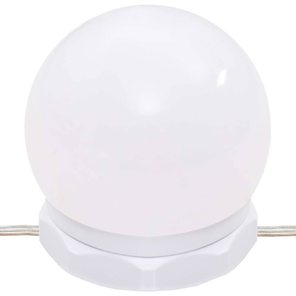 vidaXL Mirror Cabinet with LED White 90x31.5x62 cm