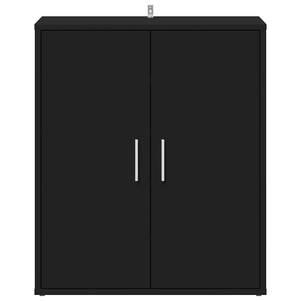 vidaXL Shoe Cabinet Black 60x35x70 cm Engineered Wood