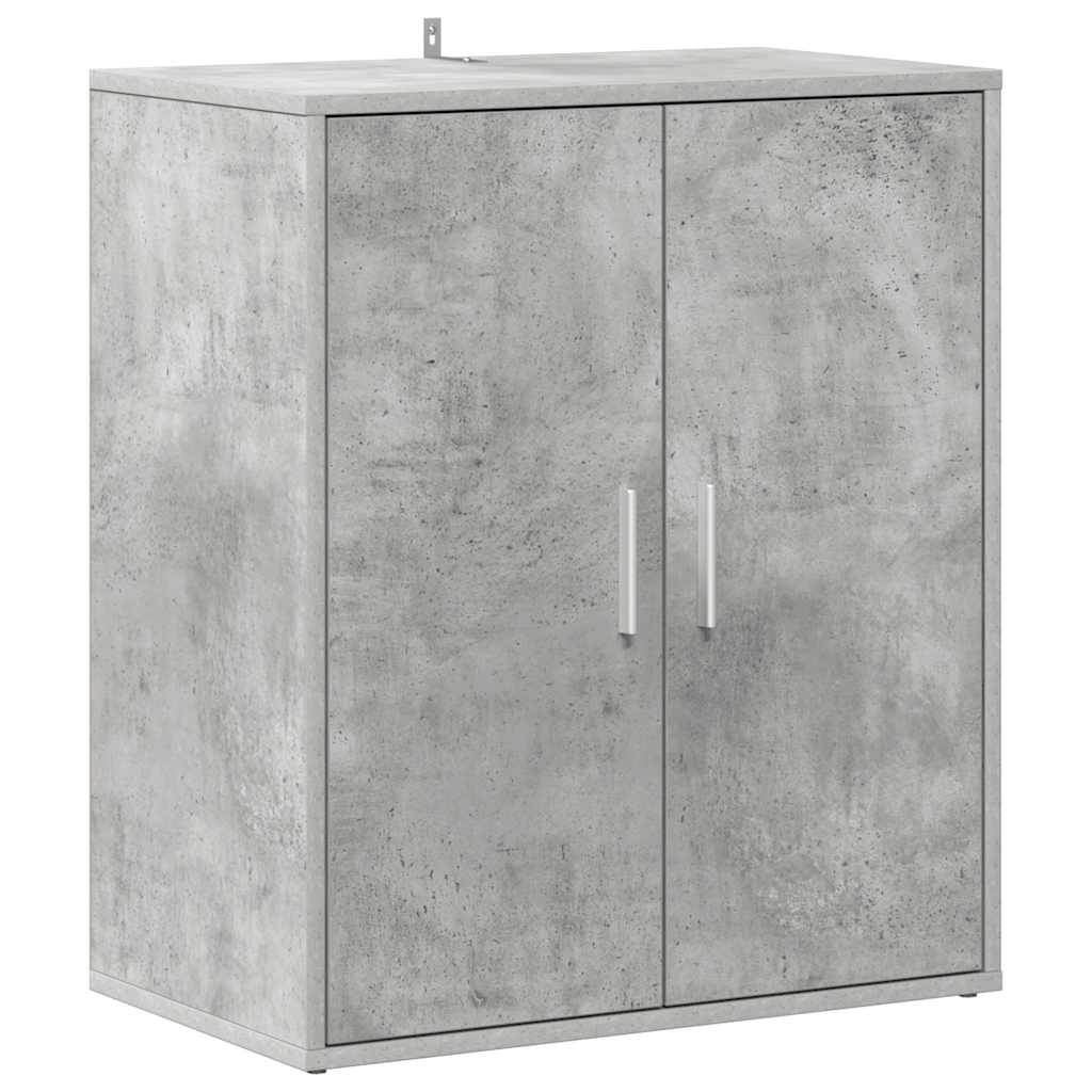 vidaXL Shoe Cabinet Concrete Grey 60x35x70 cm Engineered Wood