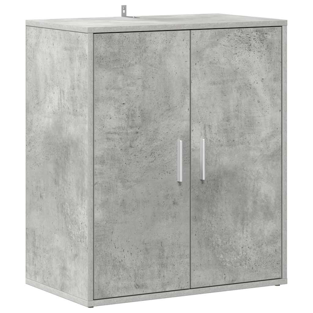 vidaXL Shoe Cabinet Concrete Grey 60x35x70 cm Engineered Wood