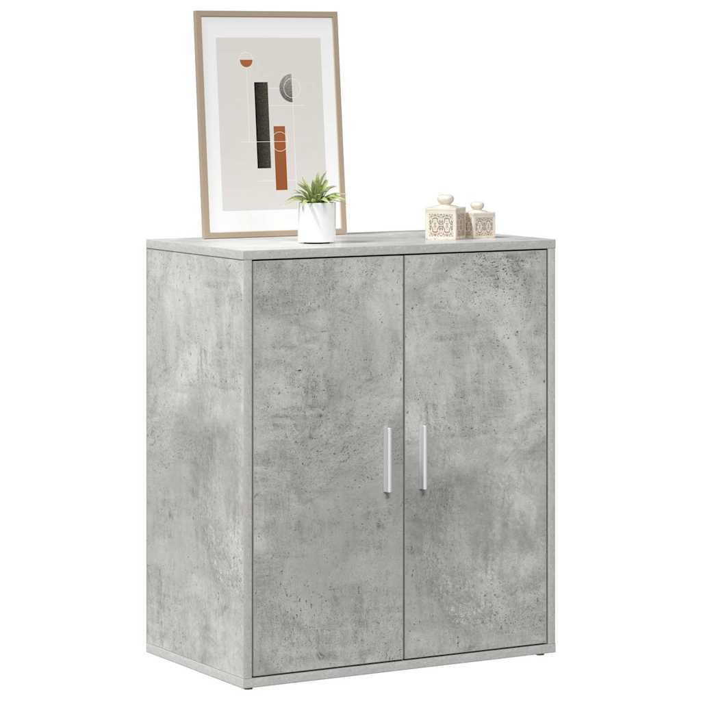 vidaXL Shoe Cabinet Concrete Grey 60x35x70 cm Engineered Wood
