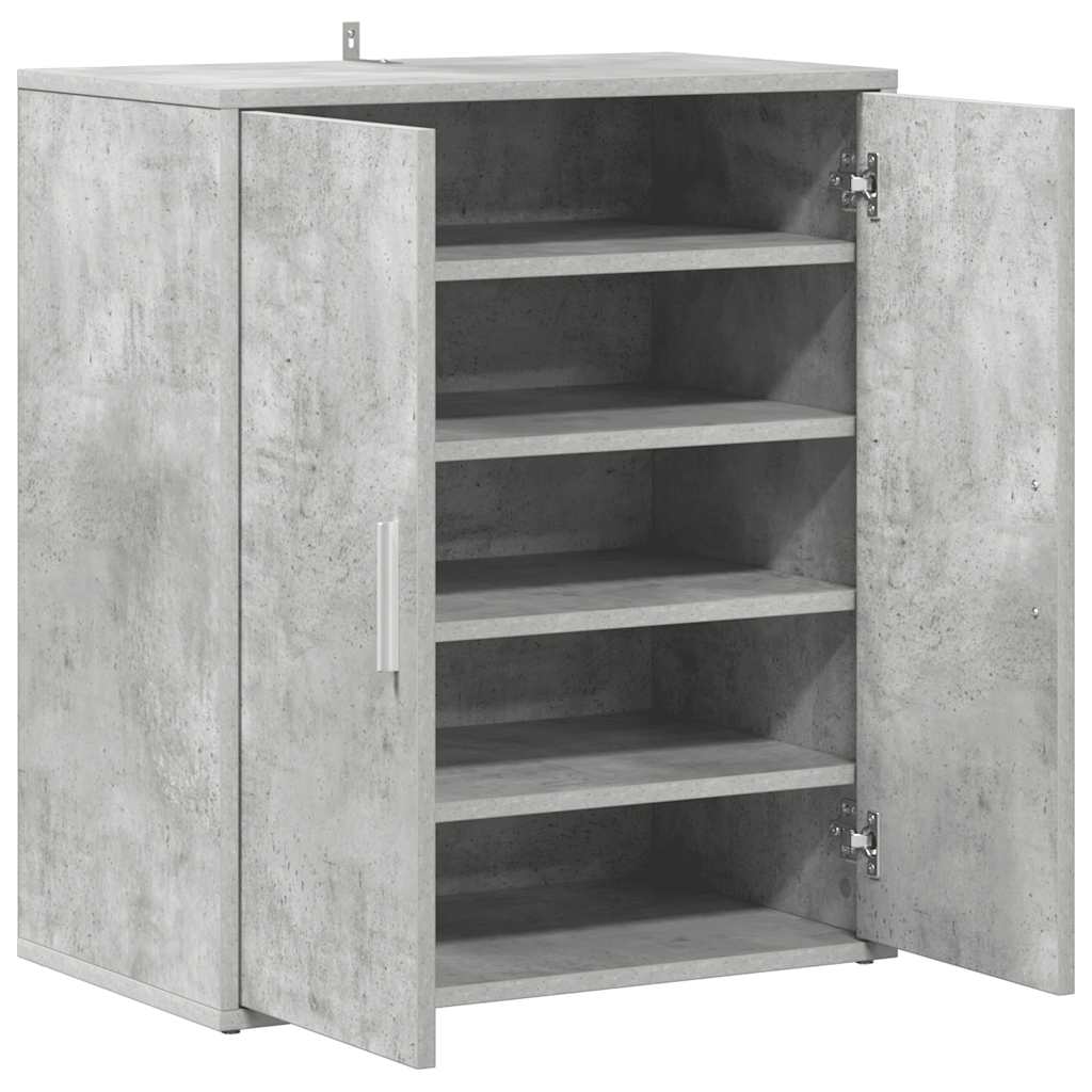vidaXL Shoe Cabinet Concrete Grey 60x35x70 cm Engineered Wood