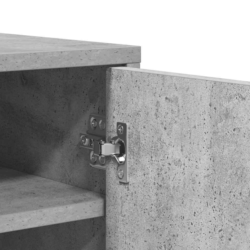 vidaXL Shoe Cabinet Concrete Grey 60x35x70 cm Engineered Wood