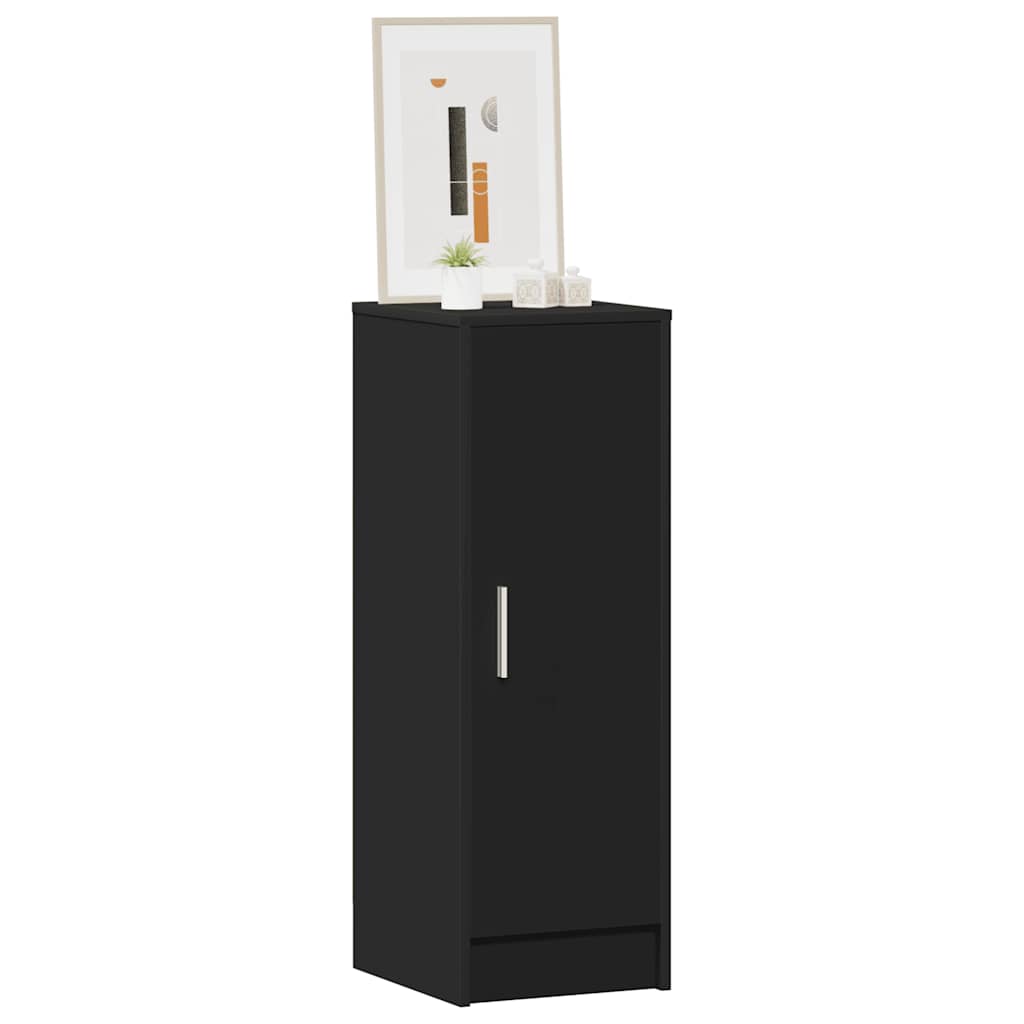 vidaXL Shoe Cabinet Black 32x35x92 cm Engineered Wood