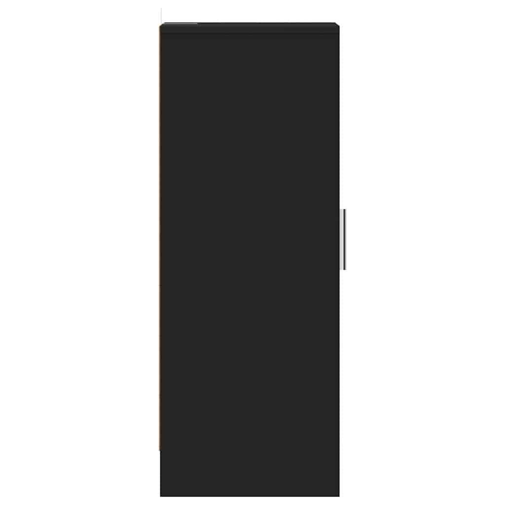vidaXL Shoe Cabinet Black 32x35x92 cm Engineered Wood