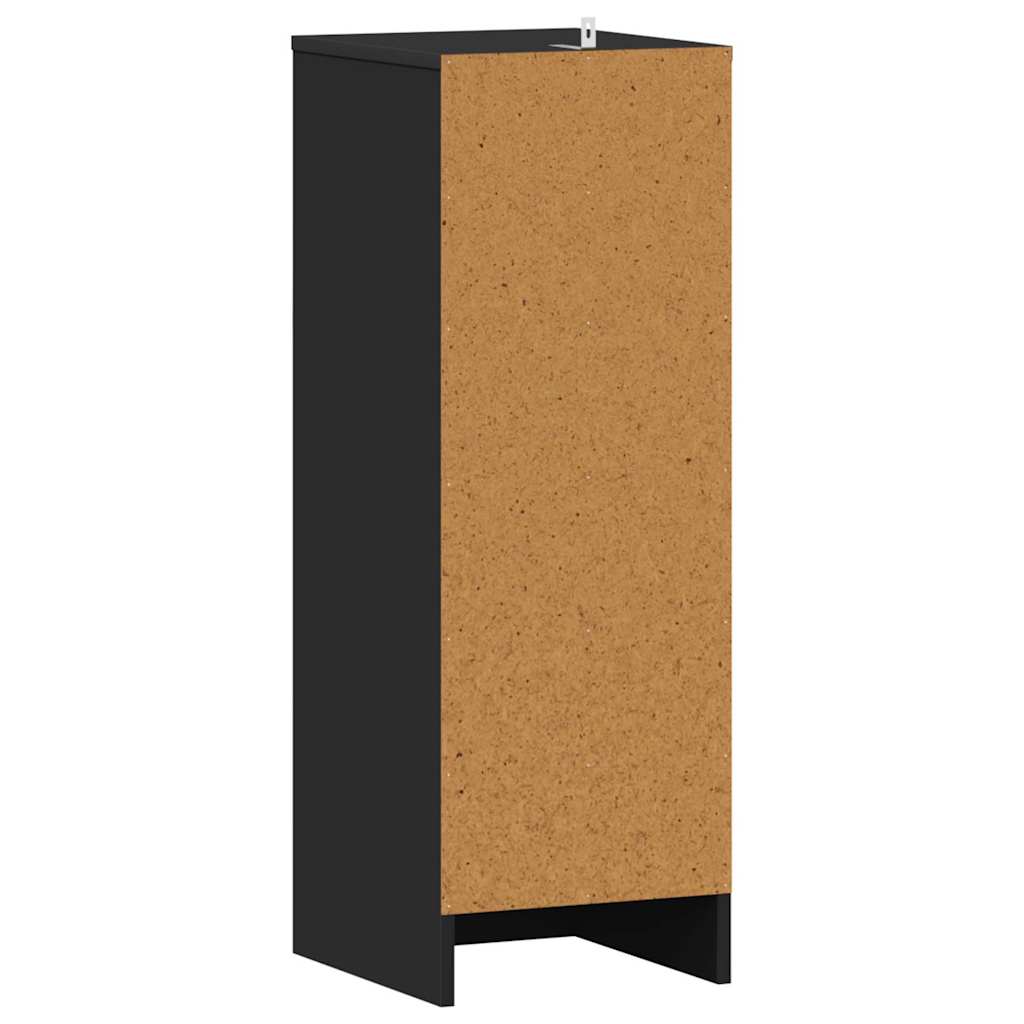 vidaXL Shoe Cabinet Black 32x35x92 cm Engineered Wood