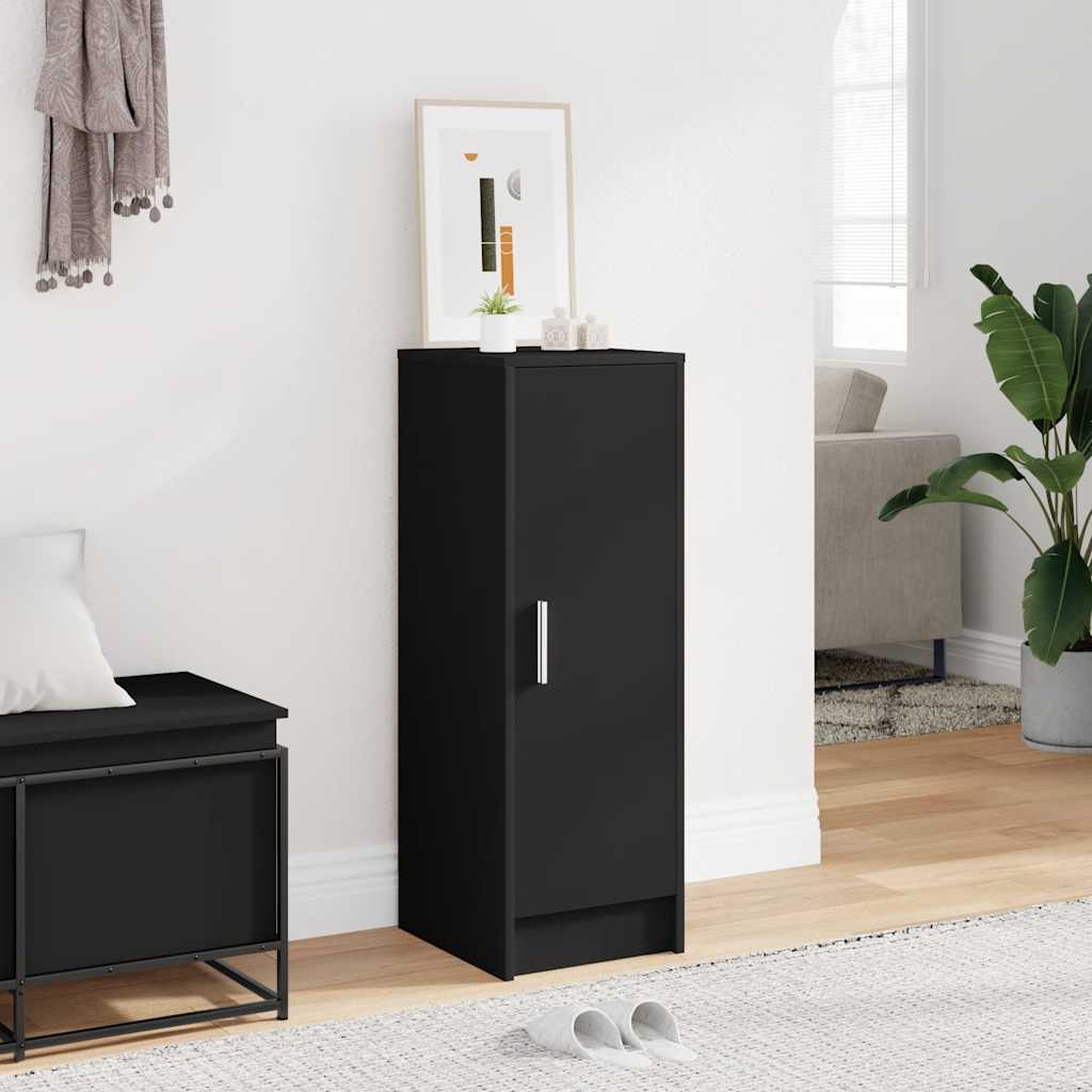 vidaXL Shoe Cabinet Black 32x35x92 cm Engineered Wood