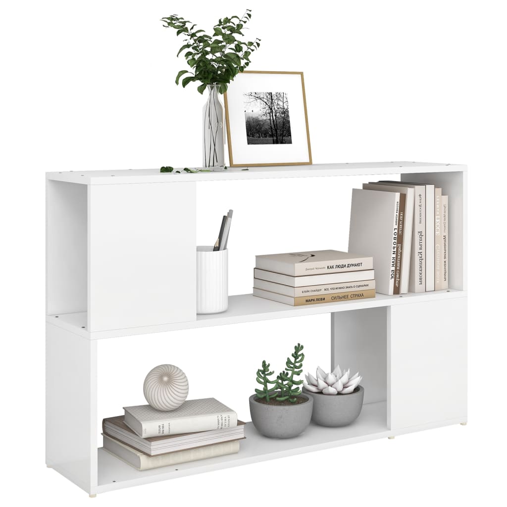 vidaXL Book Cabinet White 100x24x63 cm Engineered Wood