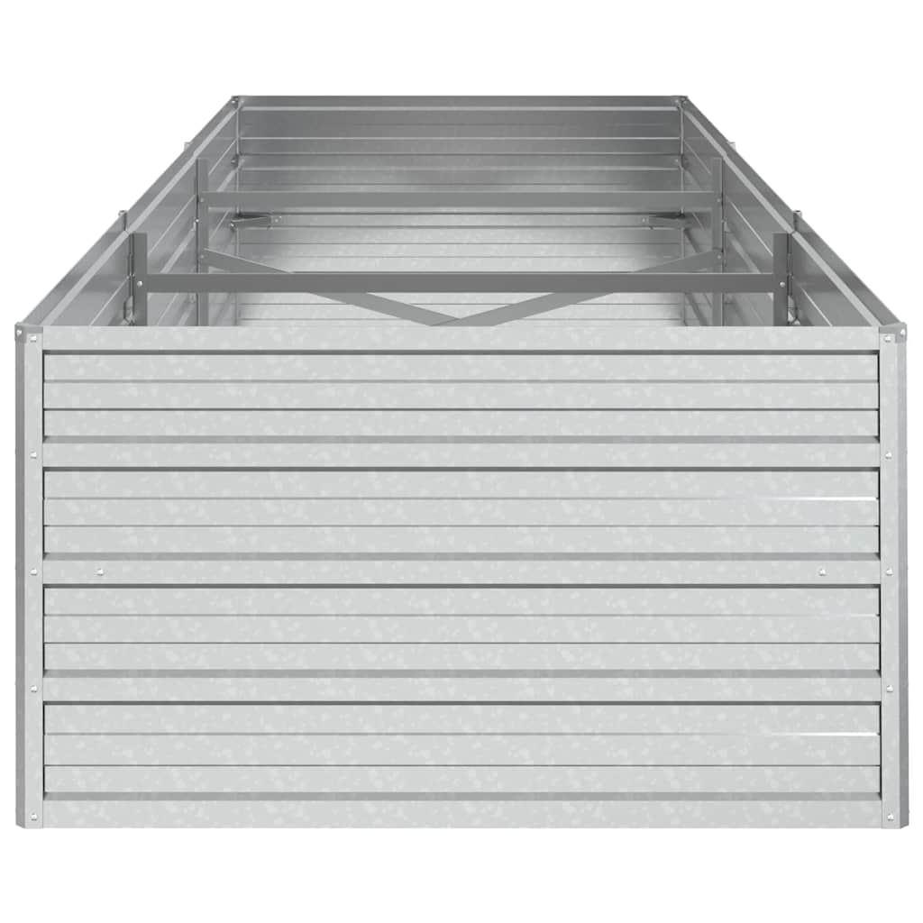 vidaXL Garden Raised Bed 240x80x45 cm Galvanized Steel Silver