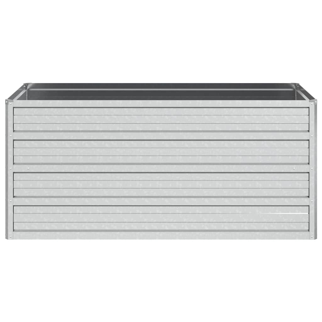 vidaXL Garden Raised Bed 100x40x45 cm Galvanized Steel Silver