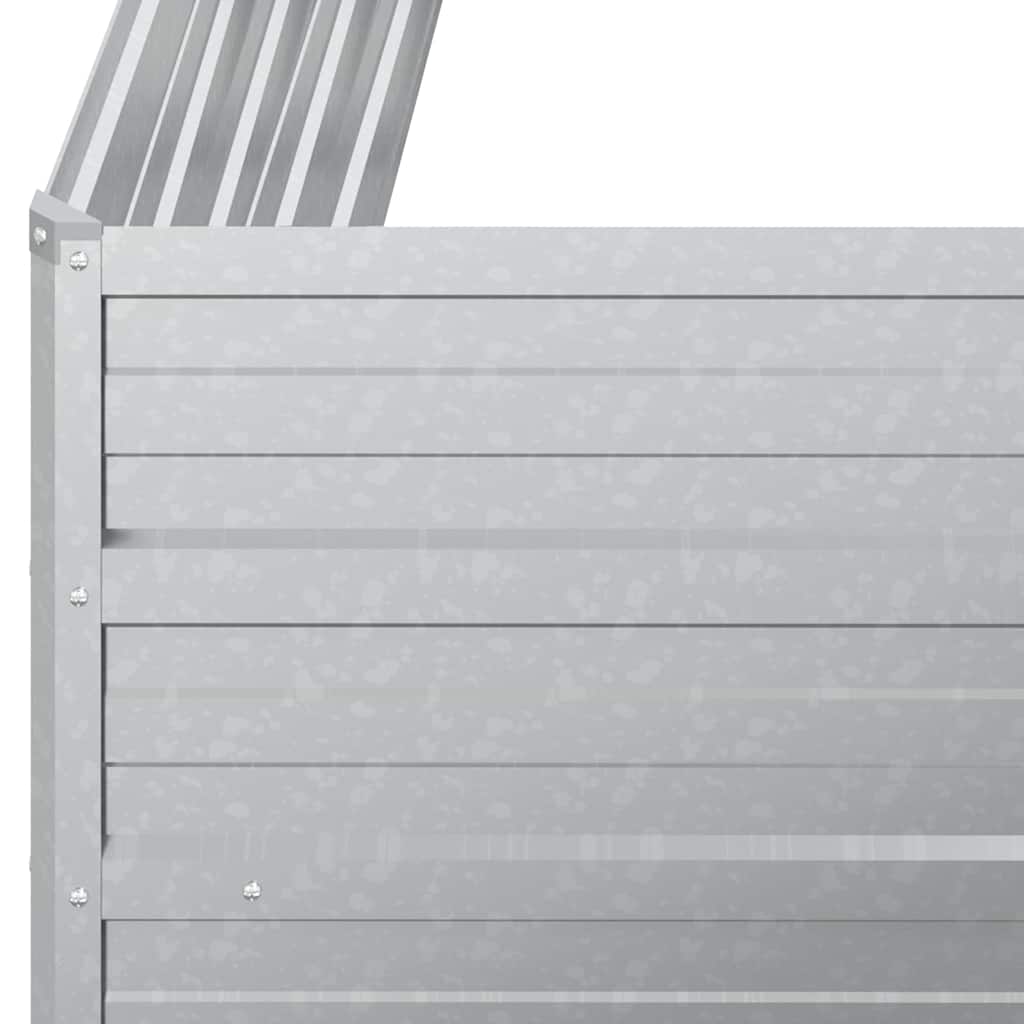 vidaXL Garden Raised Bed 100x40x45 cm Galvanized Steel Silver