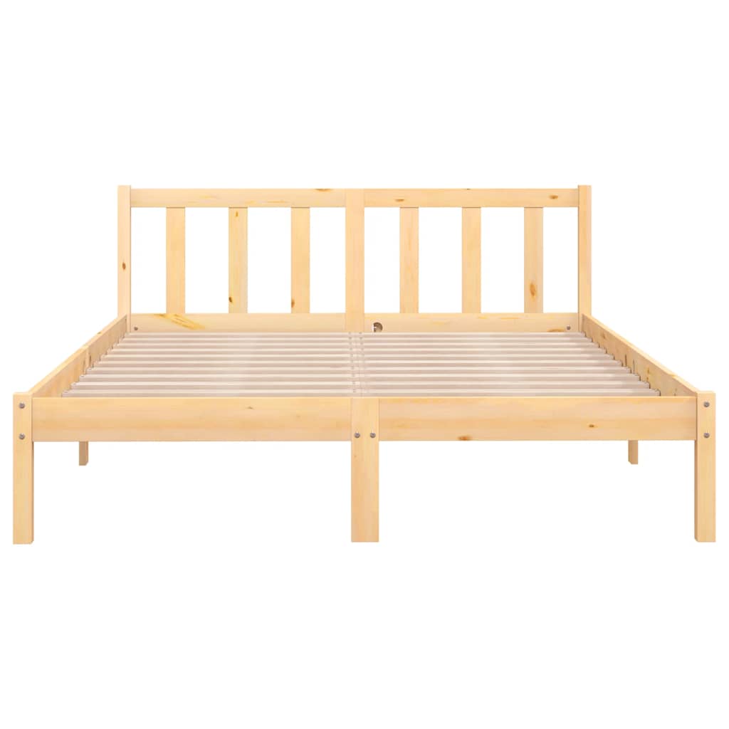 810062 vidaXL Bed Frame without Mattress Solid Wood 140x190 cm