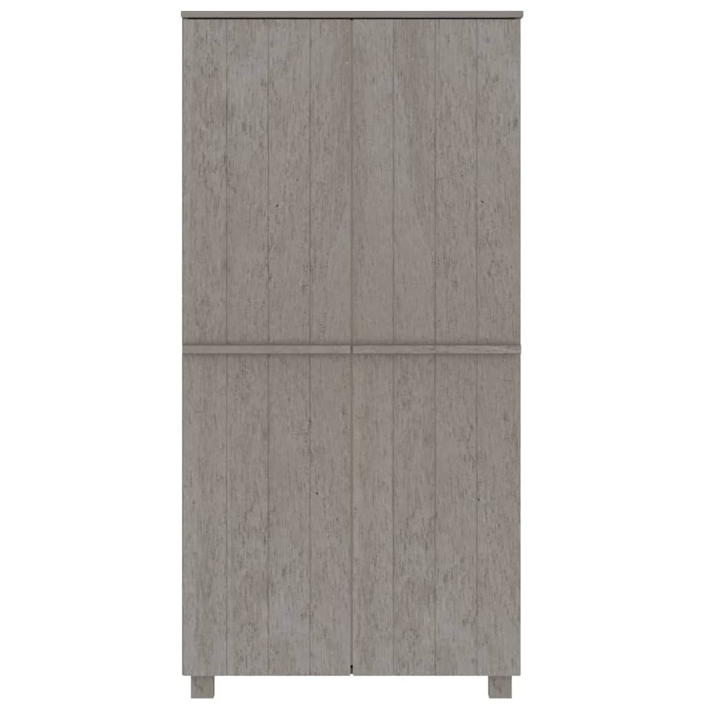 vidaXL Wardrobe HAMAR Light Grey 89x50x180 cm Solid Wood Pine