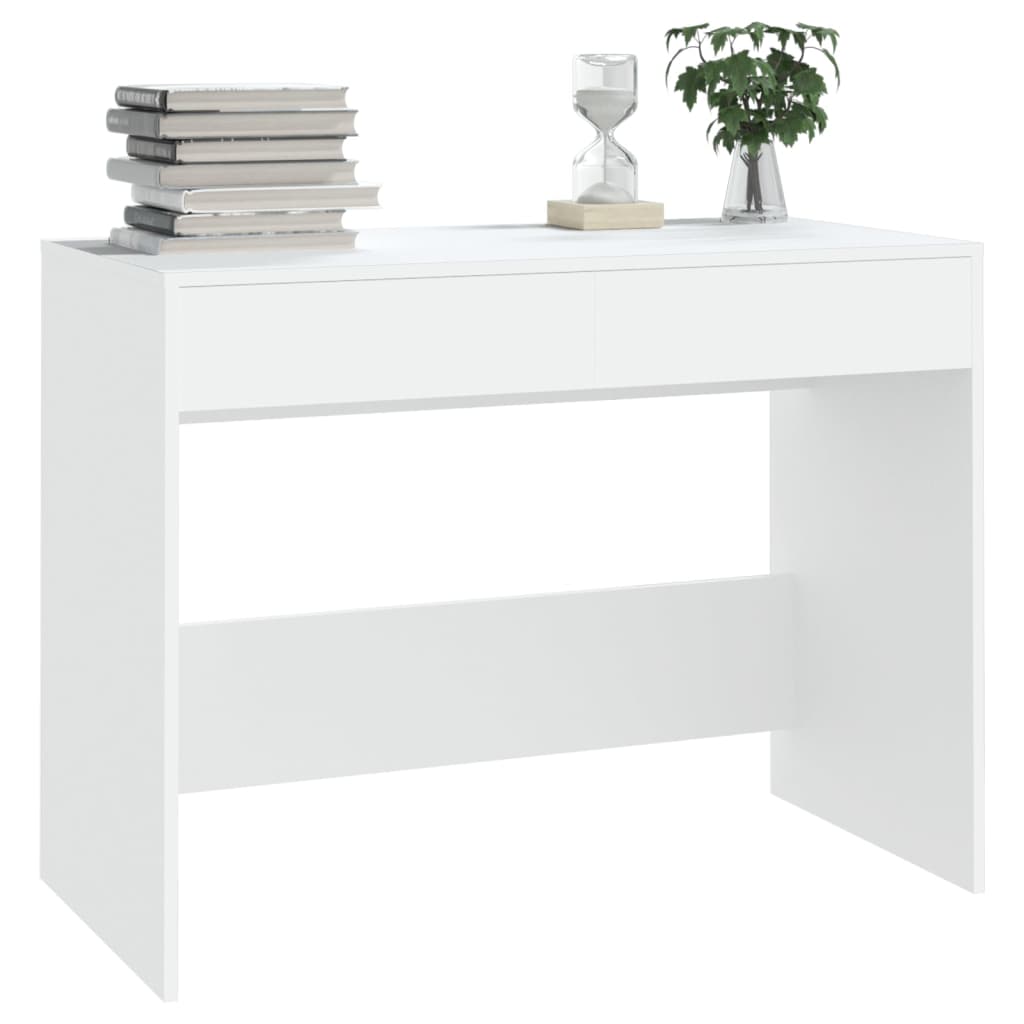 vidaXL Desk White 101x50x76.5 cm Engineered Wood