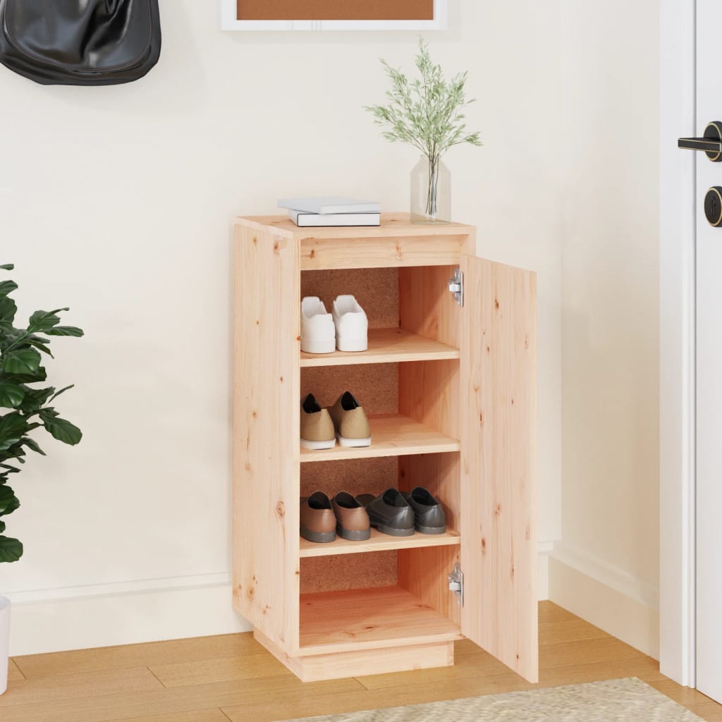 vidaXL Shoe Cabinet 35x35x80 cm Solid Wood Pine