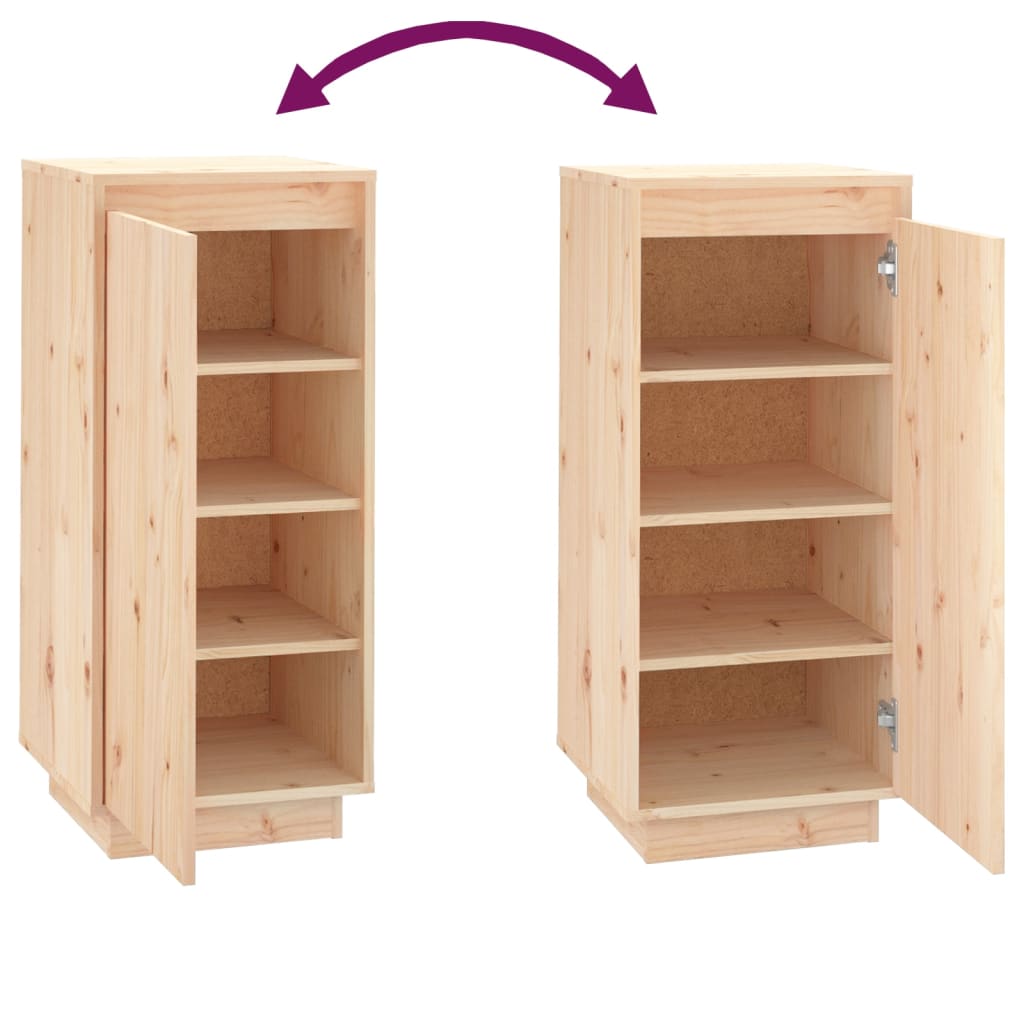 vidaXL Shoe Cabinet 35x35x80 cm Solid Wood Pine