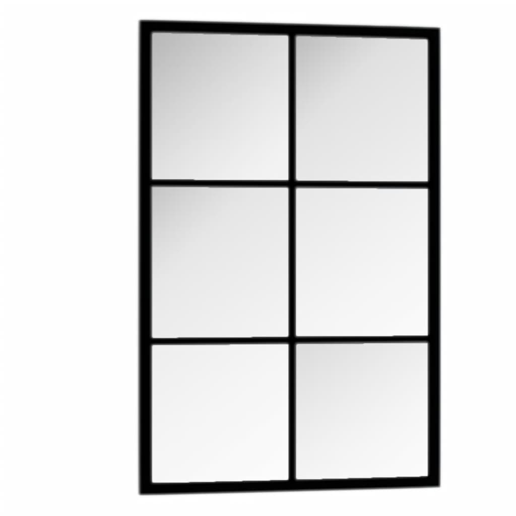 vidaXL Wall Mirror Black 60x40 cm Metal