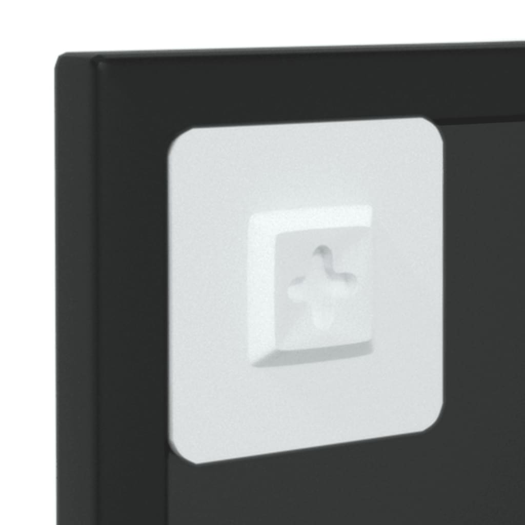 vidaXL Wall Mirror Black 60x40 cm Metal