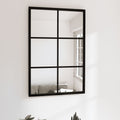 vidaXL Wall Mirror Black 60x40 cm Metal