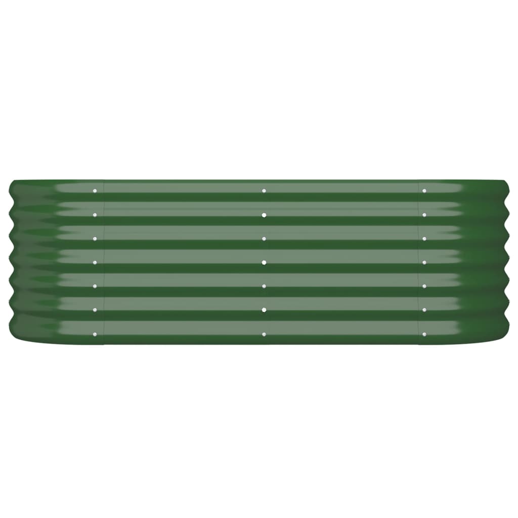 vidaXL Garden Raised Bed Galvanised Steel 114x40x36 cm Green