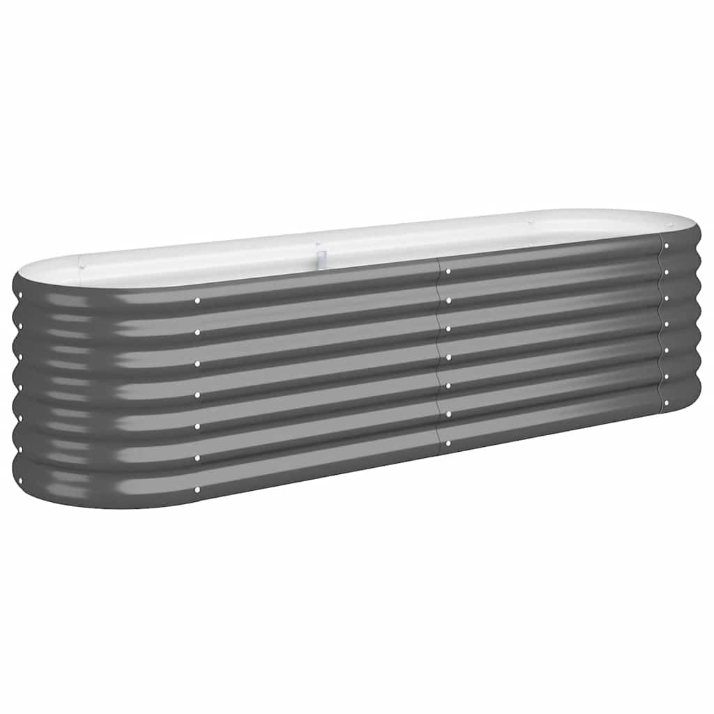 vidaXL Garden Raised Bed Galvanised Steel 152x40x36 cm Anthracite