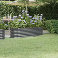 vidaXL Garden Raised Bed Galvanised Steel 152x40x36 cm Anthracite
