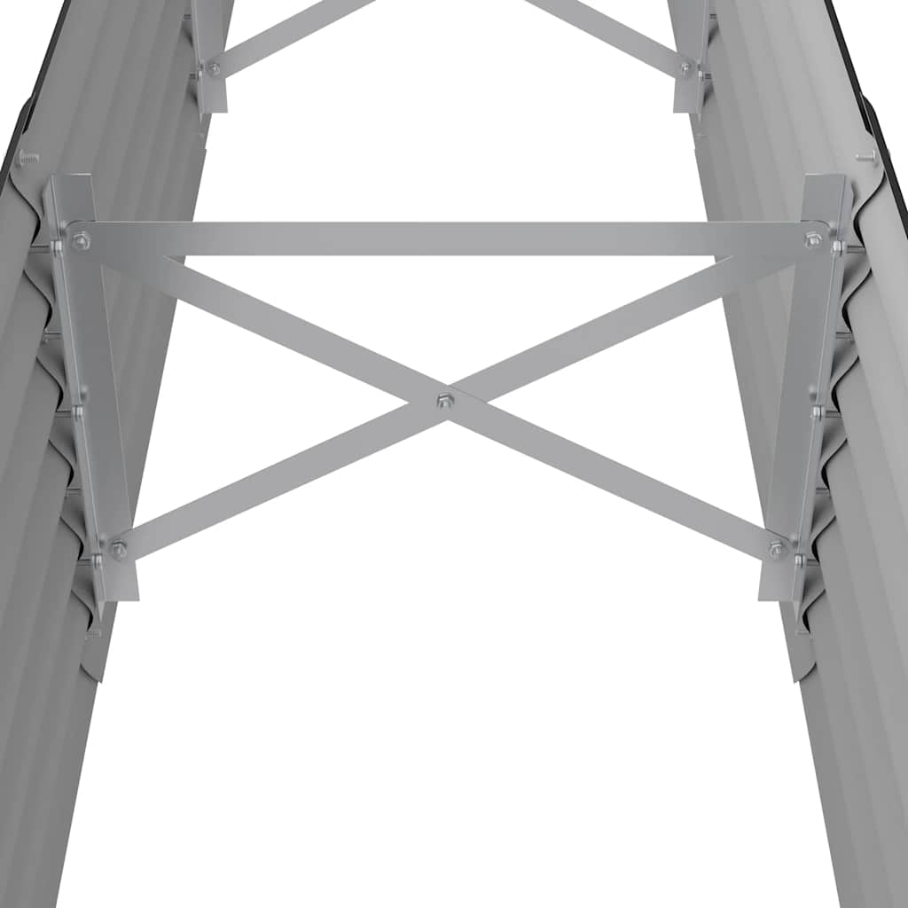 vidaXL Garden Raised Bed Galvanised Steel 224x40x36 cm Anthracite