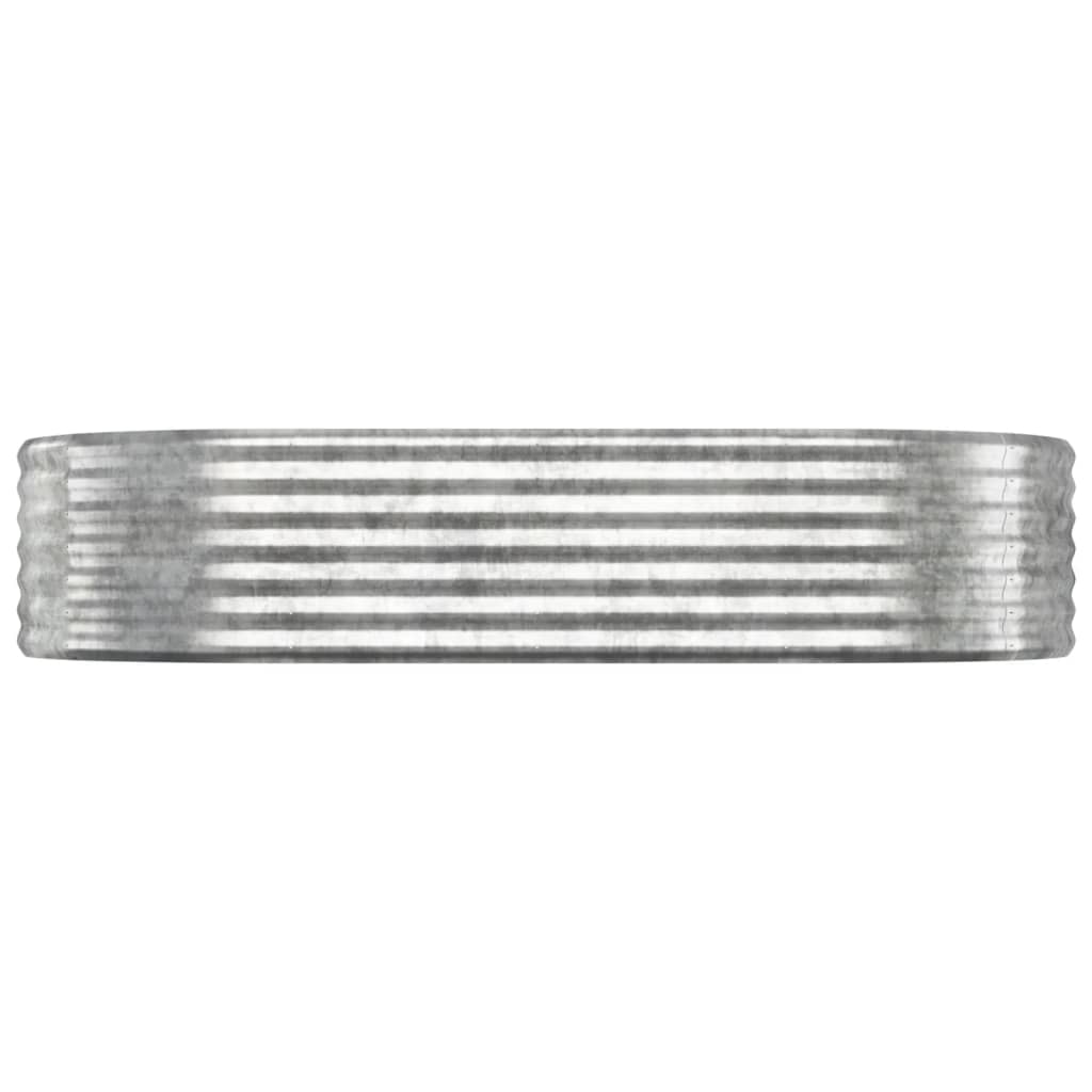 vidaXL Garden Raised Bed Galvanised Steel 175x100x36 cm Silver