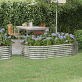 vidaXL Garden Raised Bed Galvanised Steel 175x100x36 cm Silver