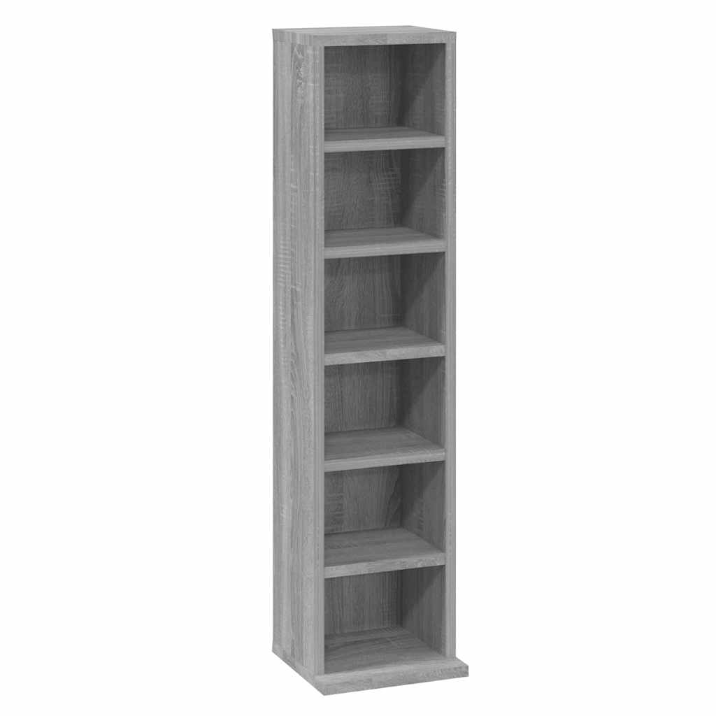 vidaXL CD Cabinet Grey Sonoma 21x20x88 cm Engineered Wood