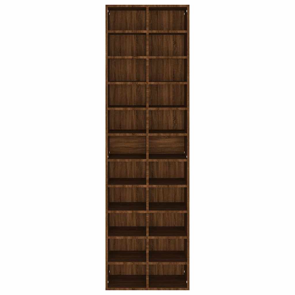 vidaXL Shoe Cabinet Brown Oak 54x34x183 cm Engineered Wood