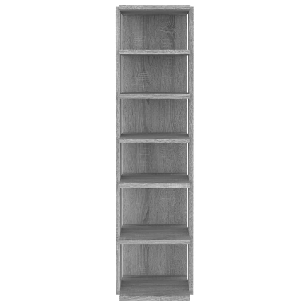 vidaXL Shoe Racks 2 pcs Grey Sonoma 27.5x27x102 cm Engineered Wood