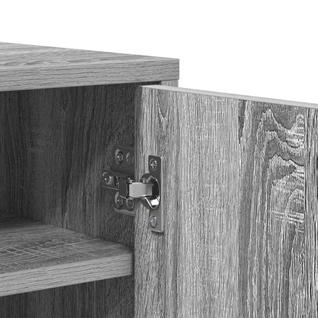 vidaXL Shoe Cabinet Grey Sonoma 60x35x70 cm Engineered Wood