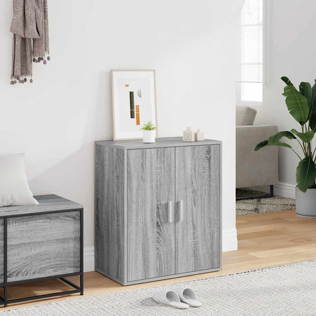 vidaXL Shoe Cabinet Grey Sonoma 60x35x70 cm Engineered Wood