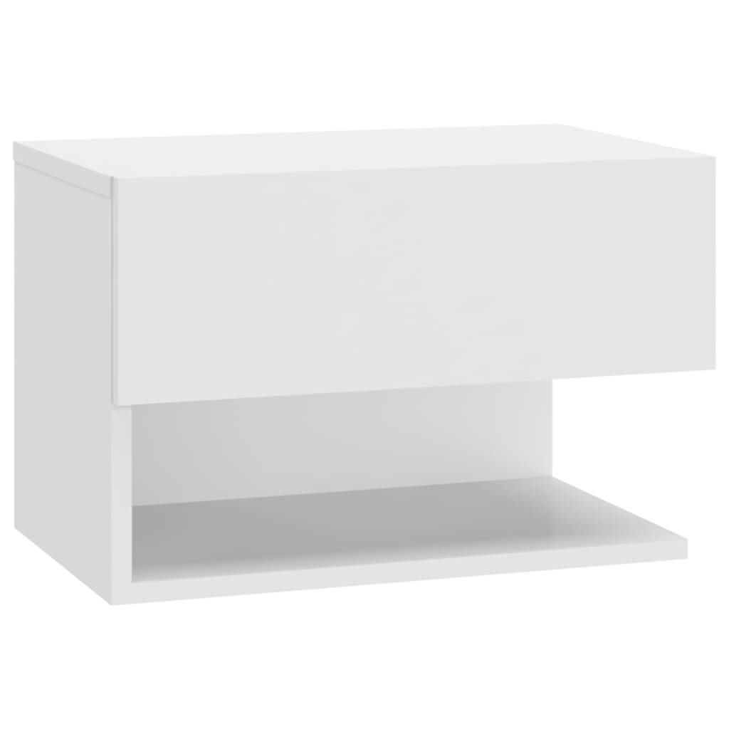 vidaXL Wall-mounted Bedside Cabinets 2 pcs White