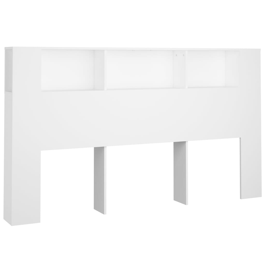 vidaXL Headboard Cabinet White 180x18.5x104.5 cm
