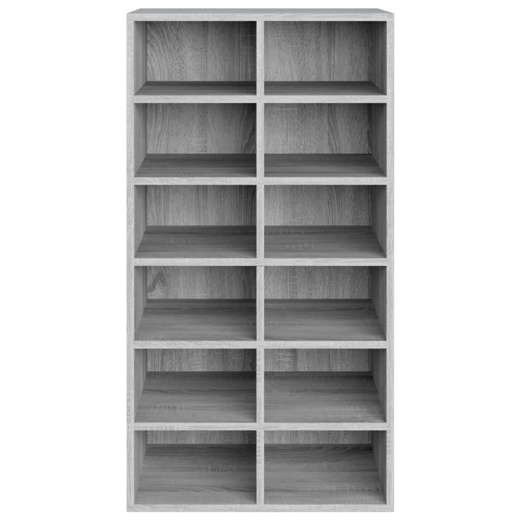 vidaXL Shoe Rack Grey Sonoma 54x34x100.5 cm Engineered Wood
