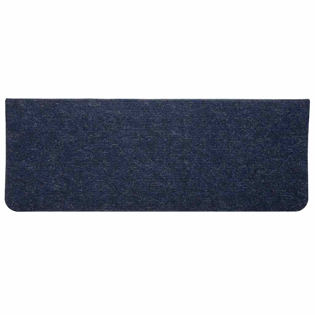 vidaXL Stair Mats Self-adhesive 15 pcs 65x24.5x3.5 cm Blue
