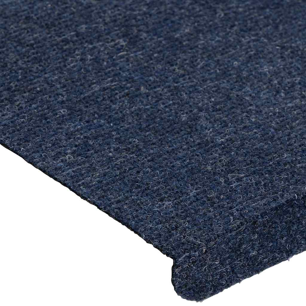 vidaXL Stair Mats Self-adhesive 15 pcs 65x24.5x3.5 cm Blue