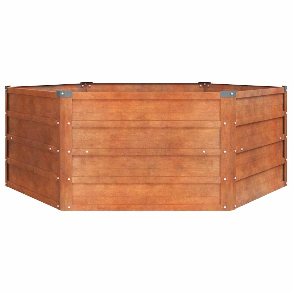 vidaXL Garden Raised Bed Rusty 129x129x45 cm Corten Steel