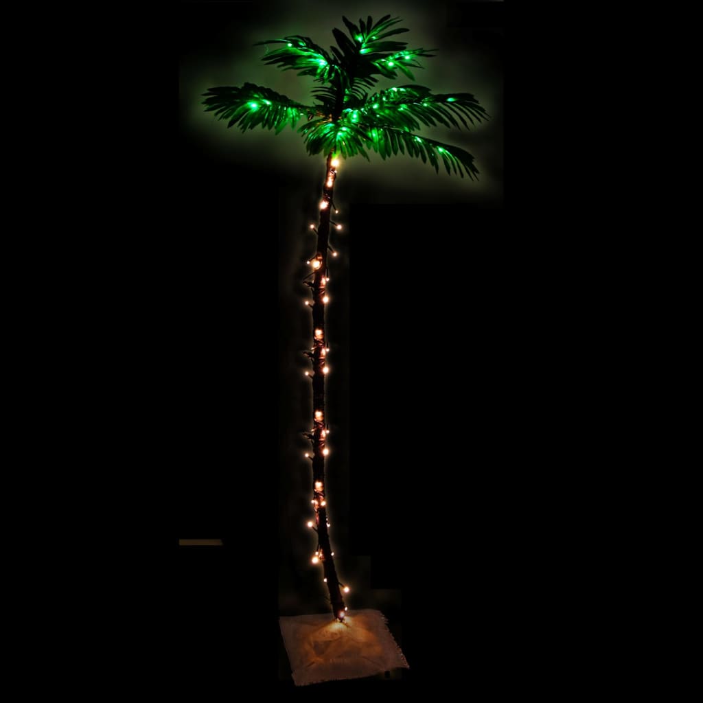 vidaXL LED Palm Tree Warm White 96 LEDs 180 cm