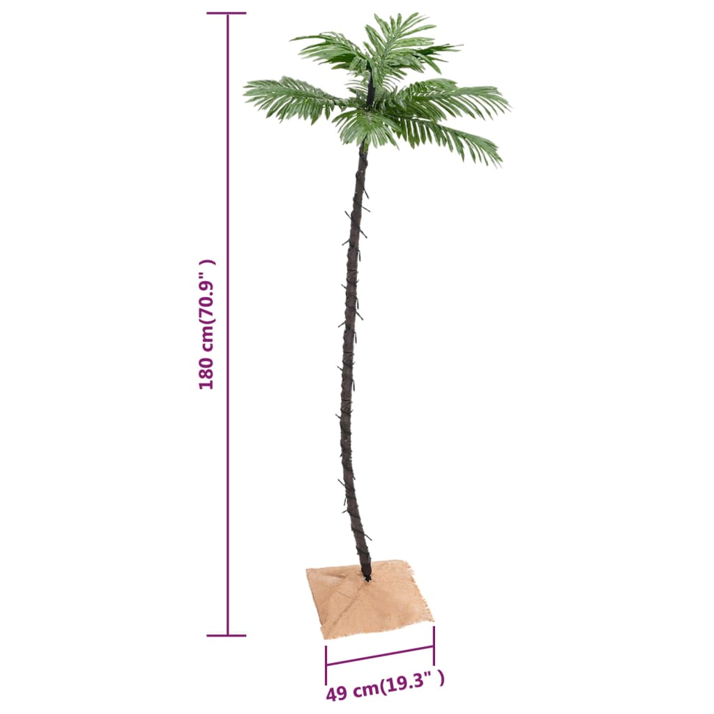 vidaXL LED Palm Tree Warm White 96 LEDs 180 cm