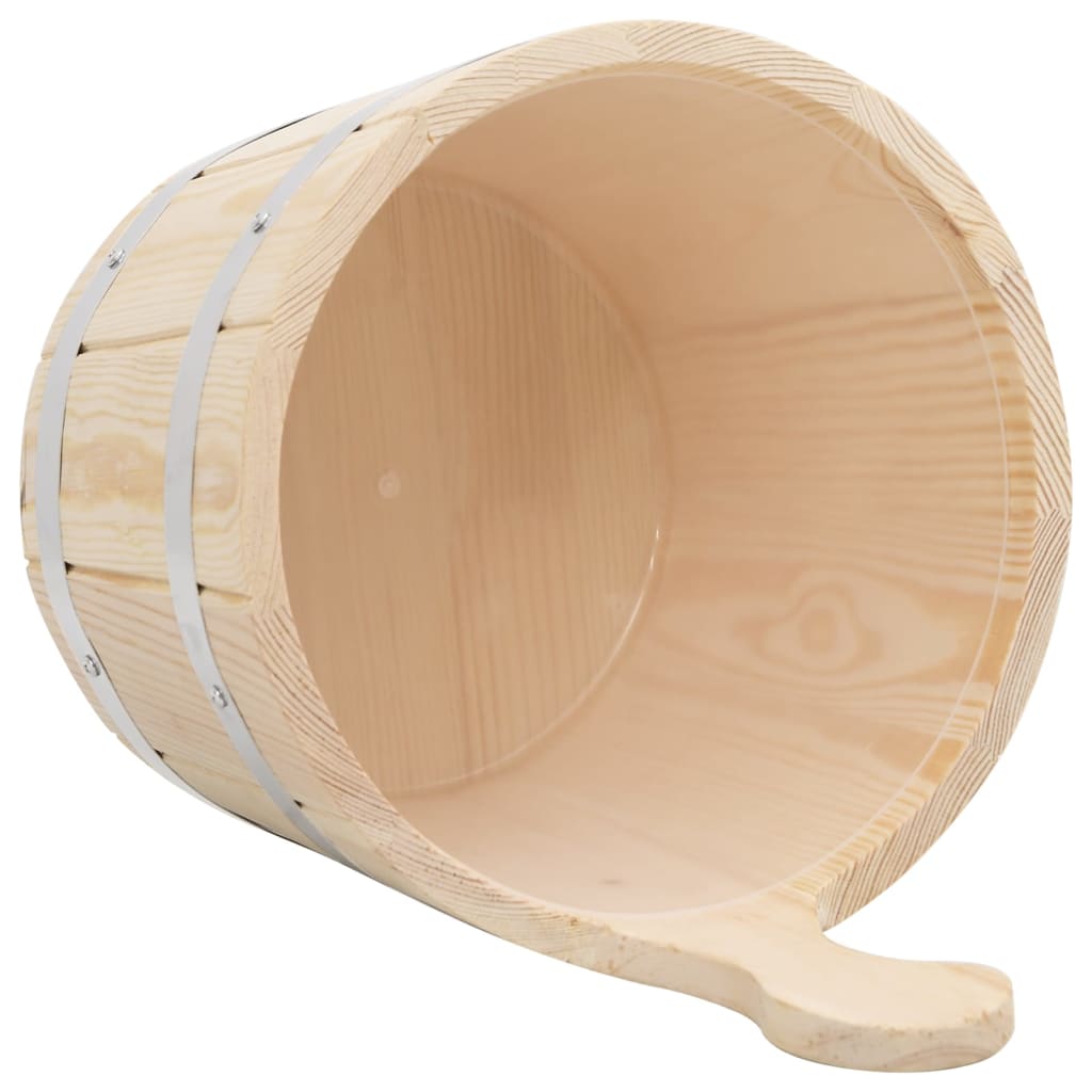 vidaXL Sauna Bucket and Ladle Set Solid Wood Pine