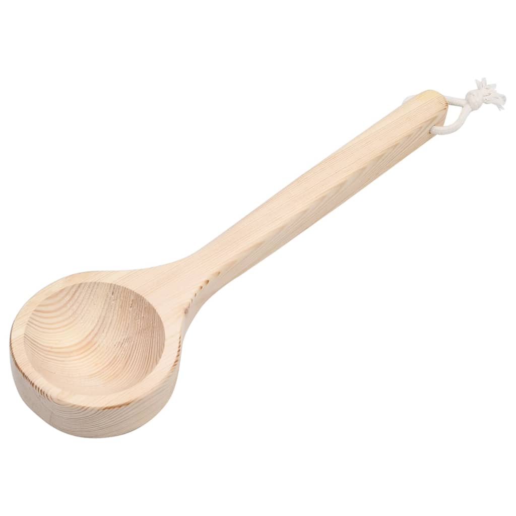 vidaXL Sauna Bucket and Ladle Set Solid Wood Pine