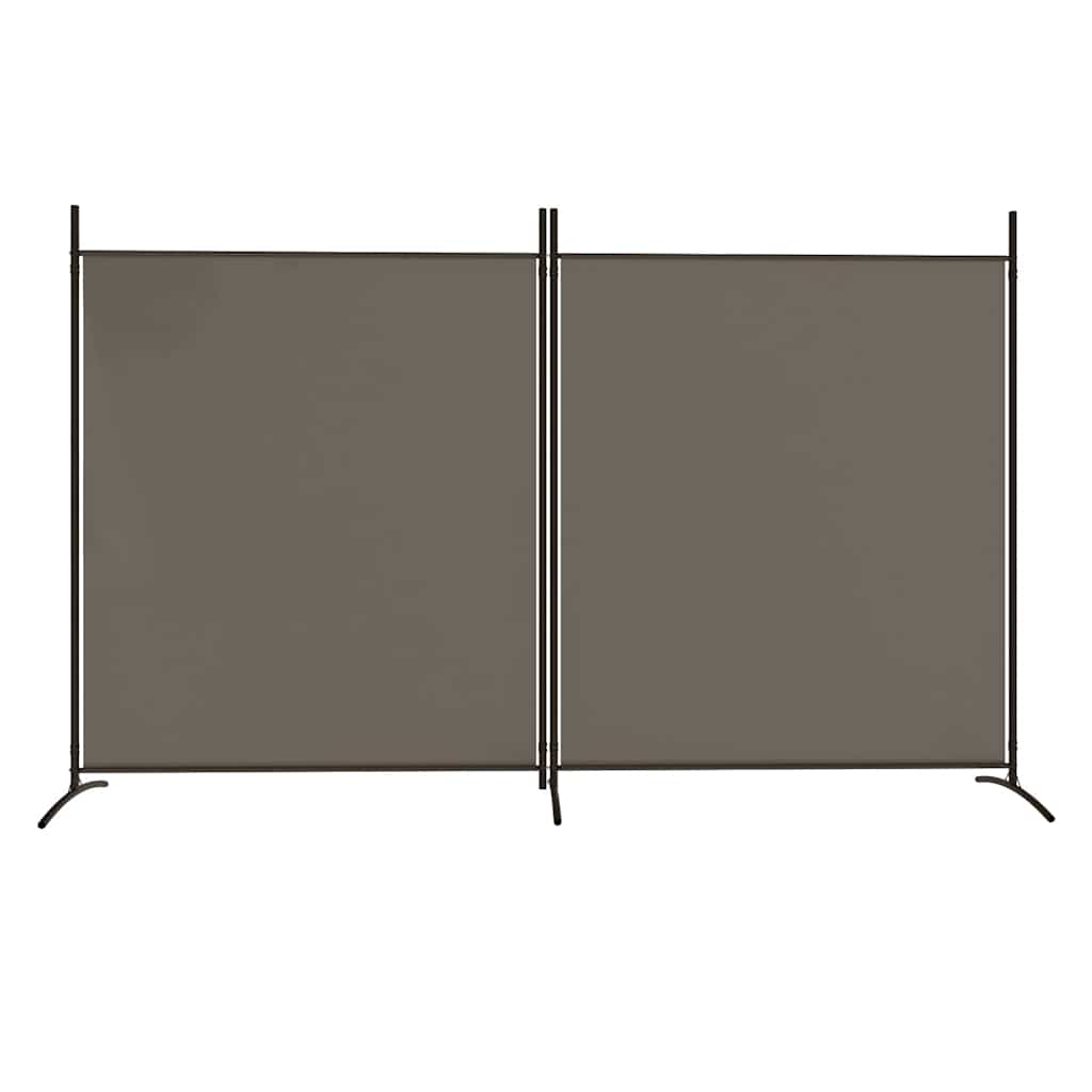 vidaXL 2-Panel Room Divider Anthracite 348x180 cm Fabric