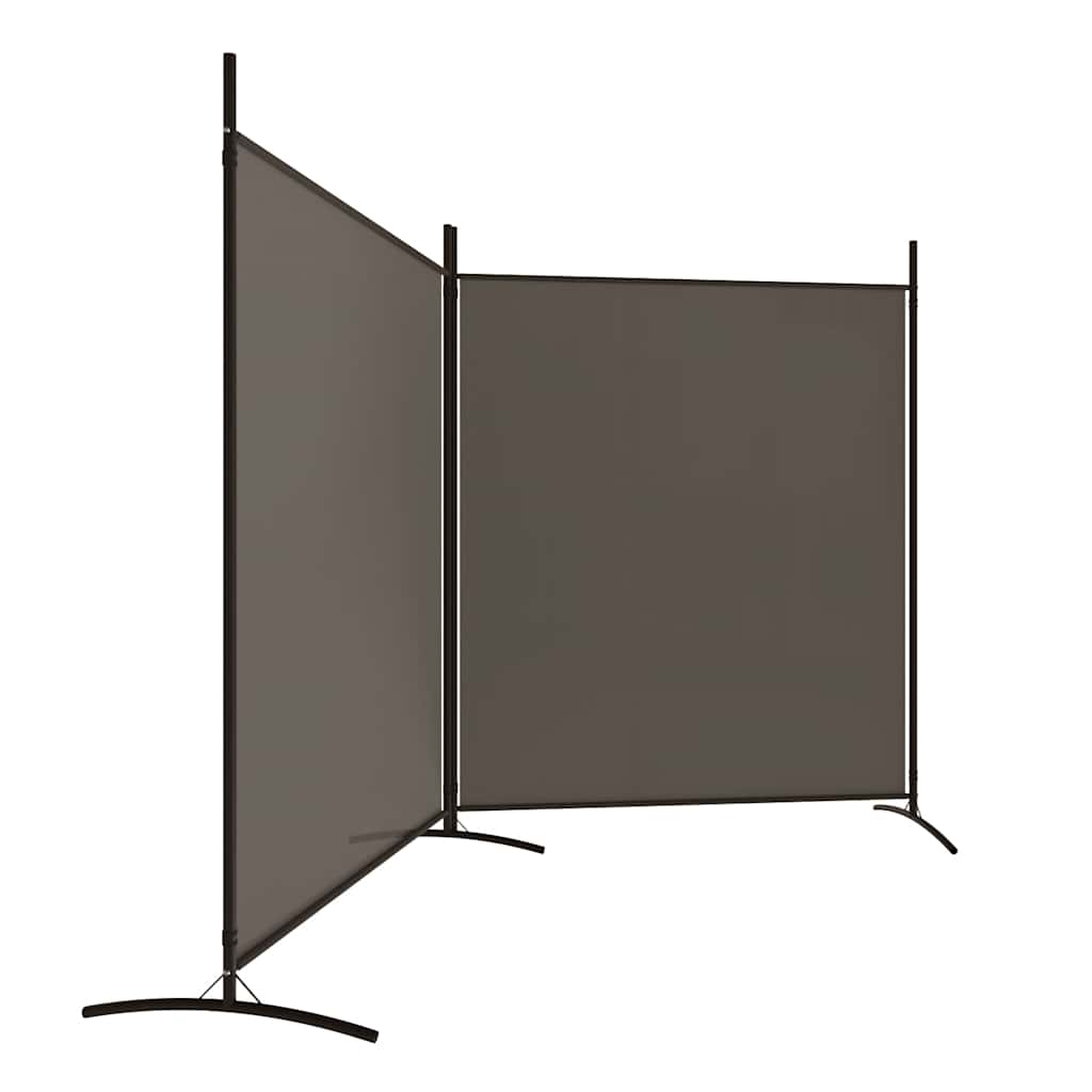 vidaXL 2-Panel Room Divider Anthracite 348x180 cm Fabric
