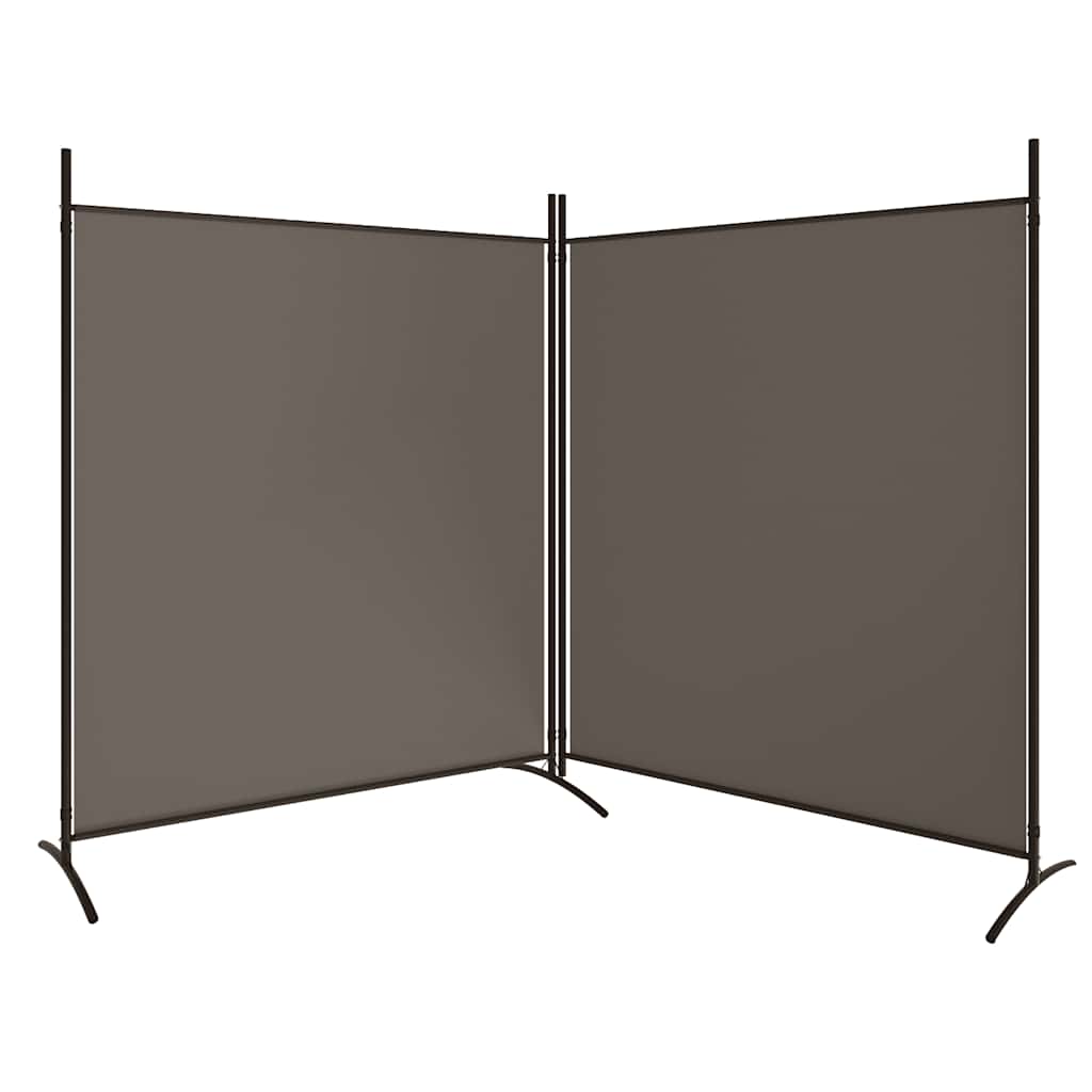 vidaXL 2-Panel Room Divider Anthracite 348x180 cm Fabric