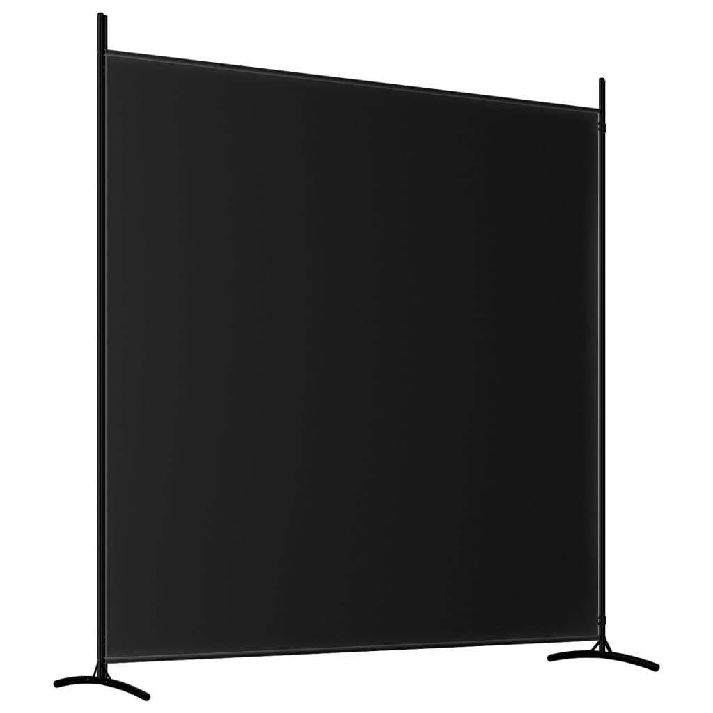 vidaXL 2-Panel Room Divider Black 348x180 cm Fabric