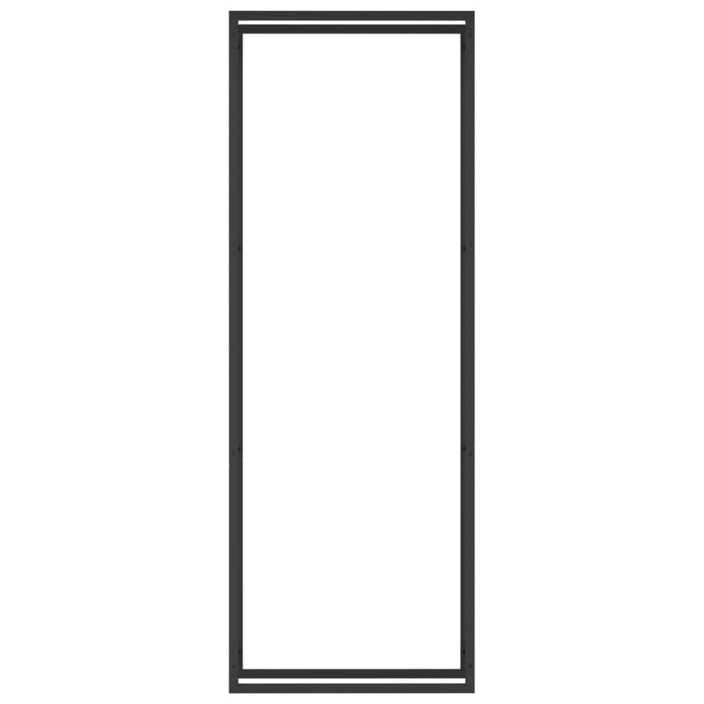 vidaXL Firewood Rack Matt Black 80x28x222 cm Steel