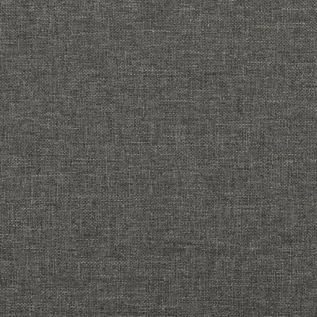 vidaXL Box Spring Bed Frame Dark Grey 90x200 cm Fabric